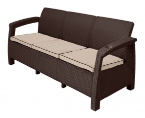 Диван Yalta Premium Sofa 3 Set (Ялта) шоколадный (+подушки под спину) в Кургане - kurgan.mebel-74.com | фото