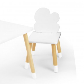 Комплект детской мебели стол и два стула Облачко (Белый/Белый/Береза) в Кургане - kurgan.mebel-74.com | фото