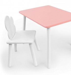 Комплект детской мебели стол и стул Облачко (Розывый/Белый/Белый) в Кургане - kurgan.mebel-74.com | фото