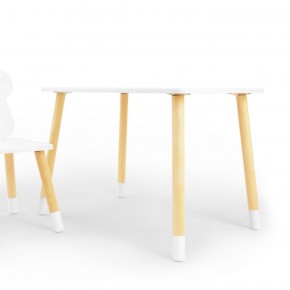 Комплект детской мебели стол и стул Звездочка (Белый/Белый/Береза) в Кургане - kurgan.mebel-74.com | фото