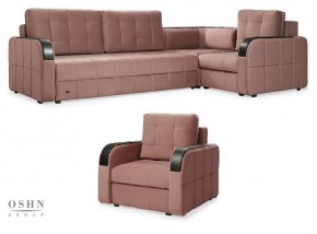 Комплект мягкой мебели Остин HB-178-18 (Велюр) Угловой + 1 кресло в Кургане - kurgan.mebel-74.com | фото