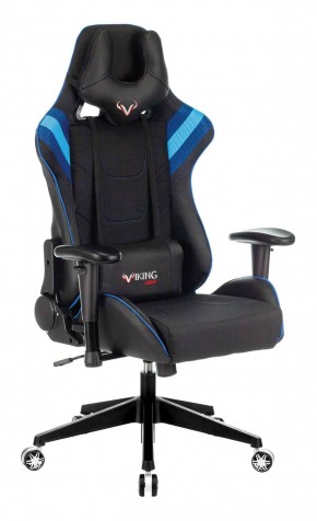 Кресло игровое Бюрократ VIKING 4 AERO BLUE черный/синий в Кургане - kurgan.mebel-74.com | фото