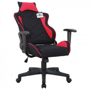 Кресло компьютерное BRABIX GT Racer GM-101 + подушка (ткань) черное/красное (531820) в Кургане - kurgan.mebel-74.com | фото