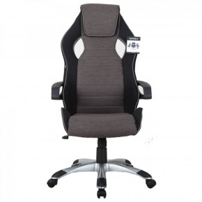 Кресло компьютерное BRABIX Techno GM-002 (ткань) черное/серое, вставки белые (531815) в Кургане - kurgan.mebel-74.com | фото