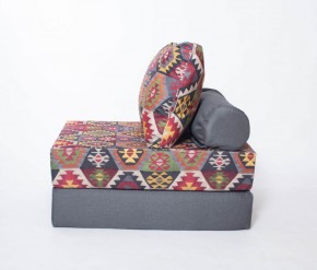 Кресло-кровать-пуф бескаркасное Прайм (мехико серый-графит) в Кургане - kurgan.mebel-74.com | фото