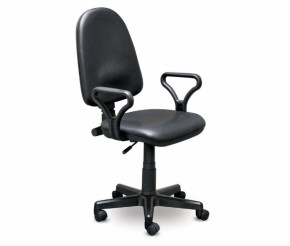 Кресло офисное Престиж+ (черный кожзам PV-1) г/п 140/ПВМ/ гольф в Кургане - kurgan.mebel-74.com | фото