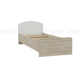 МАРТИНА Кровать 800 с настилом ЛДСП (Белый глянец/дуб сонома) в Кургане - kurgan.mebel-74.com | фото