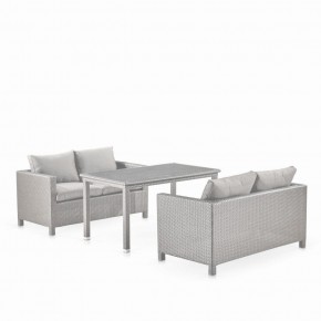 Обеденный комплект плетеной мебели с диванами T256C/S59C-W85 Latte в Кургане - kurgan.mebel-74.com | фото