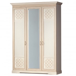 Шкаф для одежды 3-дверный №800 Парма кремовый белый в Кургане - kurgan.mebel-74.com | фото
