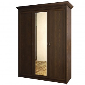 Шкаф для одежды 3-дверный с зеркалом №671 Флоренция Дуб оксфорд в Кургане - kurgan.mebel-74.com | фото