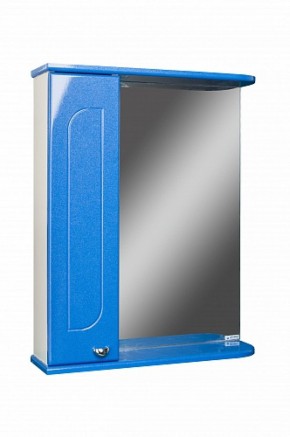 Шкаф-зеркало Радуга Синий металлик 55 левый АЙСБЕРГ (DA1129HZR) в Кургане - kurgan.mebel-74.com | фото