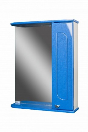 Шкаф-зеркало Радуга Синий металлик 55 правый АЙСБЕРГ (DA1129HZR) в Кургане - kurgan.mebel-74.com | фото