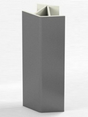 Угловое соединение для цоколя 135 гр. h100 мм (Алюминий, Белый, Черный, Сонома) в Кургане - kurgan.mebel-74.com | фото