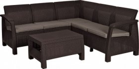 Комплект мебели угловой Корфу Релакс Сет (Corfu Relax set) коричневый в Кургане - kurgan.mebel-74.com | фото